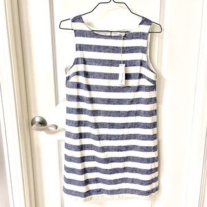 NWT Beach, Lunch, Lounge Chambray Stripe Linen Dress